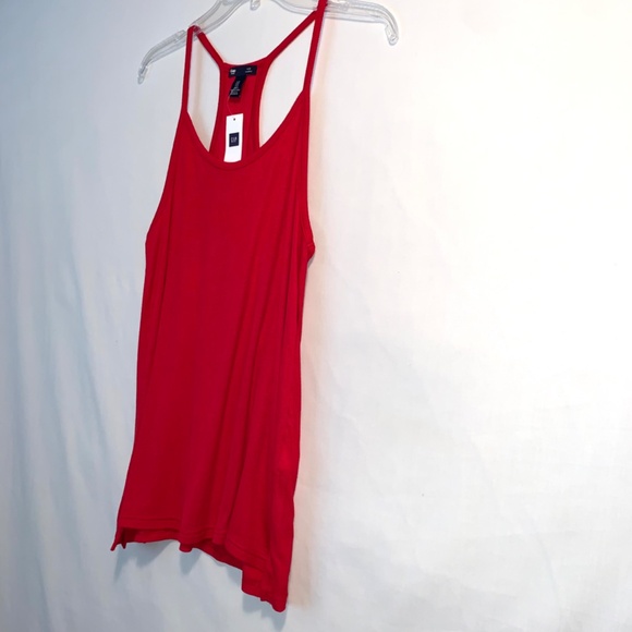 GAP Women Luxe Red Racerback Tank Top Size Small - Picture 2 of 7
